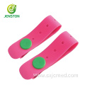 Medical disposable tourniquet with button